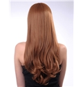 Hot 22 Inch Capless Wavy Golden Brown Synthetic Hair Cheap Wig