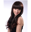 Attractive 22 Inch Capless Wave Chestnut Brown Synthetic Hair Wig