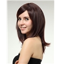 Amazing 14 Inch Capless Medium Straight Chestnut Brown Synthetic Hair Wig