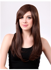 Chic 20 Inch Capless Straight Light Brown Synthetic Hair Wig