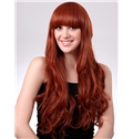Hot 24 Inch Capless Wave Brown Cheap Synthetic Hair Wig