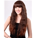 Attractive 24 Inch Capless Wave Light Brown Synthetic Hair Wig