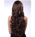 Boutique 26 Inch Capless Wave Light Brown Synthetic Hair Long Wig