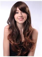 Best Luxury 22 Inch Capless Wave Light Brown Synthetic Hair Wig