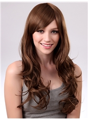 Gorgeous 20 Inch Capless Wave Light Brown Synthetic Hair Wig