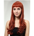 Exquisite 22 Inch Capless Wave Orange red Synthetic Hair Wig