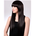 Cheap 24 Inch Capless Straight Black Synthetic Hair Wig