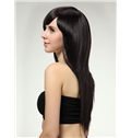 Cheap 22 Inch Capless Straight Black Synthetic Hair Wig