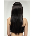 Cheap 22 Inch Capless Straight Black Synthetic Hair Wig
