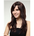 Modern 20 Inch Capless Wave Chestnut Brown Synthetic Hair Wig