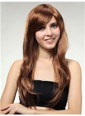 Cheap 22 Inch Capless Wavy Golden Synthetic Hair Long Wig