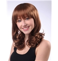 Sweet 16 Inch Capless Wavy Golden Synthetic Hair Wig