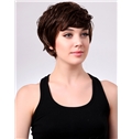 Gorgeous 8 Inch Capless Wavy Light Brown Synthetic Hair Short Wig