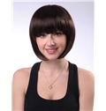 Beautiful 10 Inch Capless Chestnut Brown Synthetic Hair Short Wig