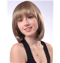 New Fashion 12 Inch Capless Brown Synthetic Hair Short Bob Wig