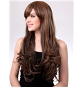 Stylish 24 Inch Capless Wavy Light Brown Synthetic Hair Wig