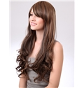 Gorgeous 26 Inch Capless Wave Light Brown Synthetic Hair Wig