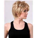 Cheap 8 Inch Capless Straight Golden Short Synthetic Hair Wig