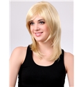 Attractive 14 Inch Capless Wave Blonde Synthetic Hair Medium Wig