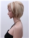 Human Hair Graceful Short Wavy Blonde 10 Inch Wigs 