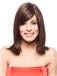 Human Hair Medium Wigs for  Women 12 Inch