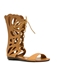 Casual Long Style Hollowed-out Coppyleather Sandals