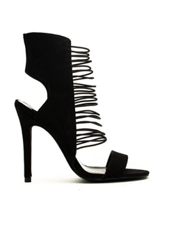 Elegent Black Fasciolas Fashion High Heel Shoes