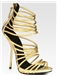 Shimmering Golden Euramerican Style Apposite  Strap Upper Women High Sandals