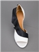 Elegant Fashionable Black with White  Peep Toe High Heels