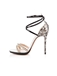 Rivets Decorated Cross Strap Shining Sandals
