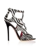Cute Zebra Print frenulum Peep Toe Heels Shoes