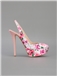 New Pastorale Pink Flower Print Platform Hight Shoes
