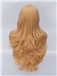 Romantic Dark Blonde Long wavy Side Bang Synthetic Wig