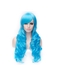 Romantic Sky Blue wavy Side Bang Synthetic Wig