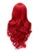Romantic Red wavy Side Bang Synthetic Wig