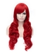Romantic Red wavy Side Bang Synthetic Wig