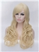 Romantic Light Golden wavy Side Bang Synthetic Wig