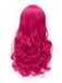 Romantic Rose Red wavy Side Bang Synthetic Wig