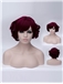 Occident Style Red Wine Sweet Side Bang Wavy wig