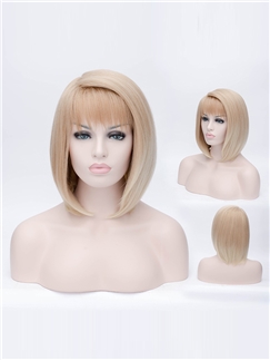 New Impressive Short BoBo Blonde Ombre Women Capless Wig