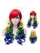 29Inch Capless Wavy Colorful Synthetic Hair Long Costume Wigs