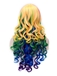 29Inch Capless Wavy Colorful Synthetic Hair Long Costume Wigs