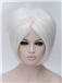 10 Inch Capless Wavy White Synthetic Hair Costume Wigs