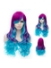 30 Inch Capless Wavy Mixed Color Synthetic Hair Short Costume Ombre Wigs