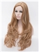 28 Inch Lace Front Wavy Brown Top Quality High Heated Fiber Wigs