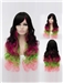 30 Inch Capless Wavy Mixed Color Synthetic Hair Long Costume Wigs 