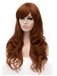 Affordable Capless Long Synthetic Hair Brown Wavy Cheap Costume Wigs