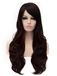 Fashionable Black Color with High coloring Wavy Side Bang Wig