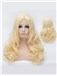 Wholesale 21 Inch Capless Wavy Blode Color Synthetic Hair Costume Wigs