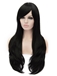 28 Inch Capless Wavy Black Synthetic Hair  Wigs